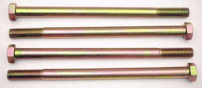 (4) Grade 8 Hex Head 3/4-10 x 12 Cap Screws Bolts Coarse Yellow Zinc