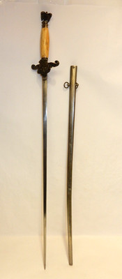 ANTIQUE 1800'S KNIGHTS OF THE GOLDEN EAGLE KGE SWORD & SCABBARD, HORSTMANN BROS