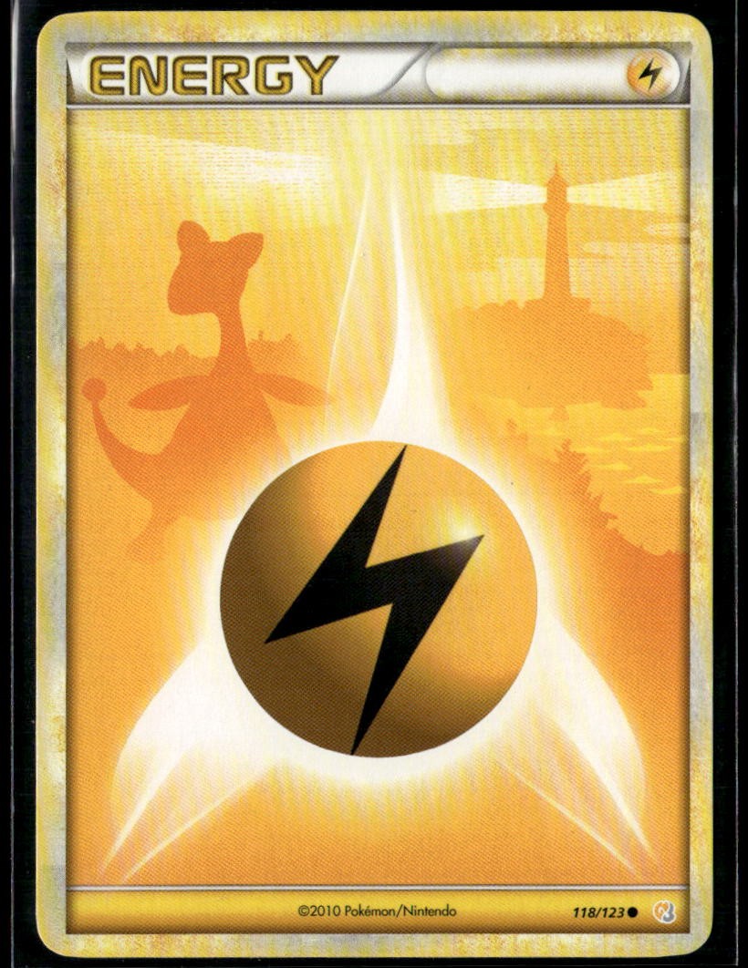 Lightning Energy 118/123 Common HeartGold & SoulSilver LP Pokemon Card