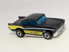 Vintage 1976 Hot Wheels 57 Chevy Bel Air Black Yellow Hong Kong Diecast