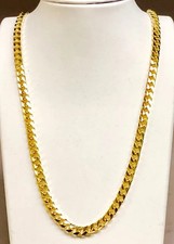 14k Yellow Gold 20" Solid Miami Cuban Curb Link 8 mm 72 grams Chain/Necklace