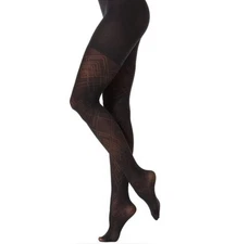 NWT SPANX Star Power Center-Stage Black Diamond Daze Shaping Tights, Size XL (D)