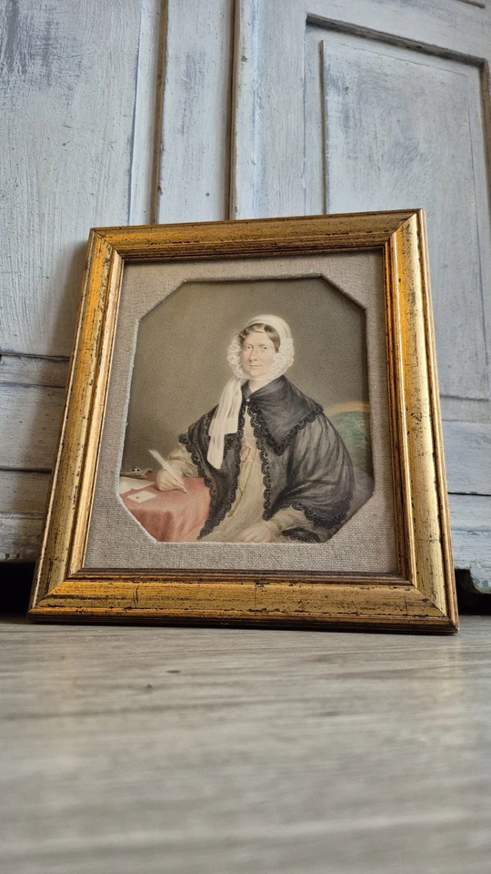Antique Watercolour Portrait Of Hannah More, Antique Painting  - image 4 of 4