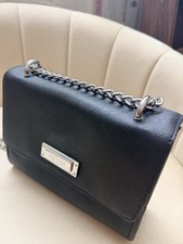 GUESS Black Crossbody Bag Silver Chain Strap ...