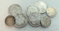 Silver coins 10 cents 25 cents Canada pre 1920 sterling Silver #137