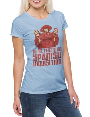 No One Expects The Spanish Inquisition Damen T-Shirt Monty TV Python  Kult
