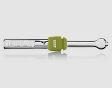 GRAV® 2-PACK of GLASS BLUNTS WITH SILICONE GROMMET, 4” EASY CLEAN DESIGN, GREEN