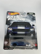 Hot Wheels Premium Custom Mustang Furious Fleet Fast and Furious Blue Damaged🔥