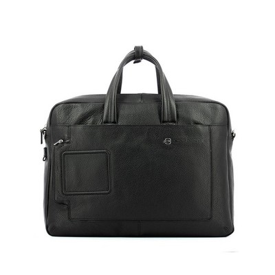Piquadro Leather briefcase 44 cm laptop compartment Nero One Size