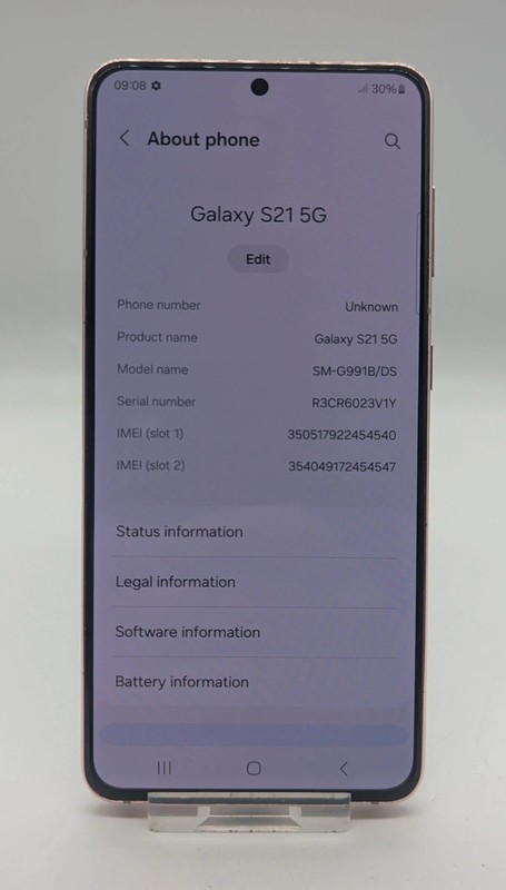 Samsung Galaxy S21 5G 128GB Phantom Violet SM-G991B/DS Dual SIM (B) image 3