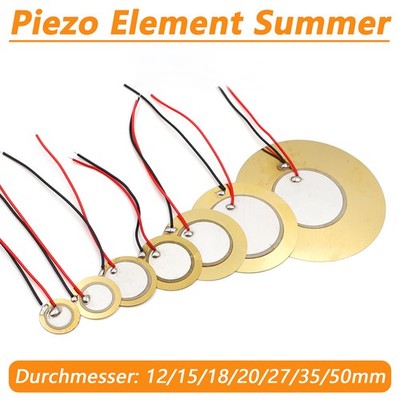 Piezo Element Summer Lautsprecher Buzzer Durchmesser 12/15/18/20/27/35/50mm