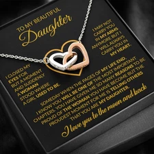 To My Daughter Necklace, Gift For Daughter From Dad, Daughter Father Necklace