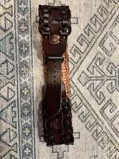 Women's - 3.25" WIDE - Casual FASHION Belt - BROWN Woven Leather - Size L