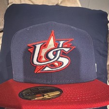 7 3/8 2026 WBC TEAM USA New Era 59FIFTY Fitted Baseball Cap Navy/Red