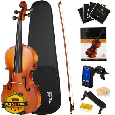 Mendini 4/4 Violin Kit Beginners Fiddle Solidwood Case Bow Rosin