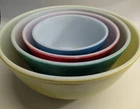 Vtg PYREX Set Of 4 Primary Nesting Mixing Bowls 401 402 403 404 Milk Glass USA