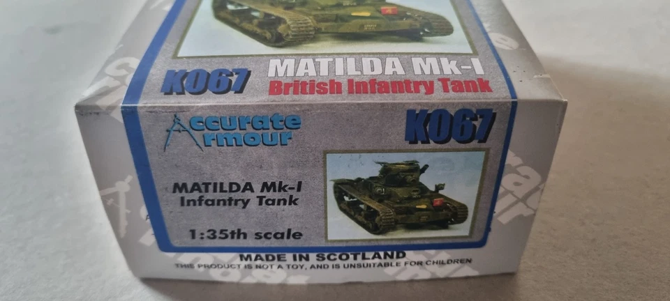 Accurate Armour WW1 Matiilda MK-I Infantry Tank 1:35 k067 - Immagine 2 di 3