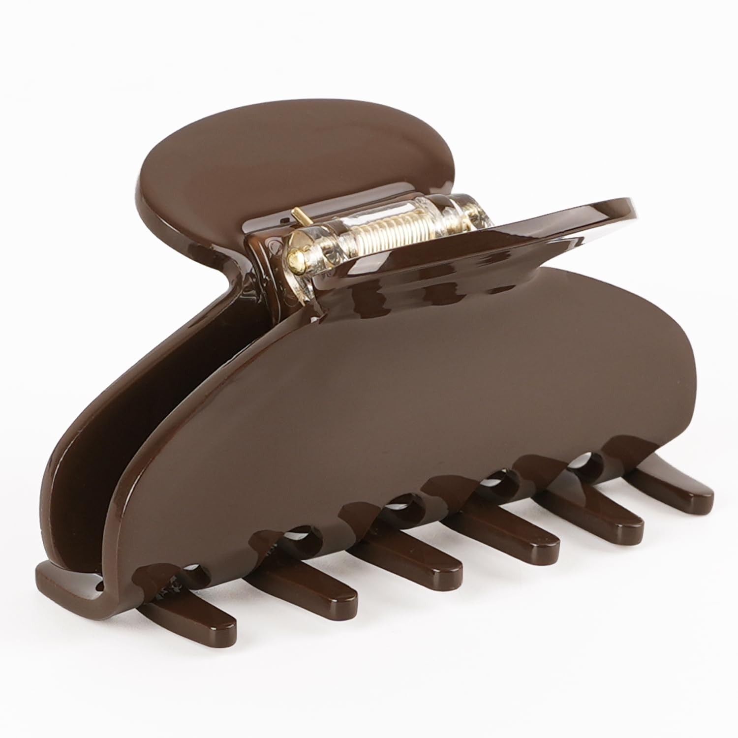 Medium Acetate Hair Claw Clips Women 3 Inch French Banana Dark Brown 1 PC