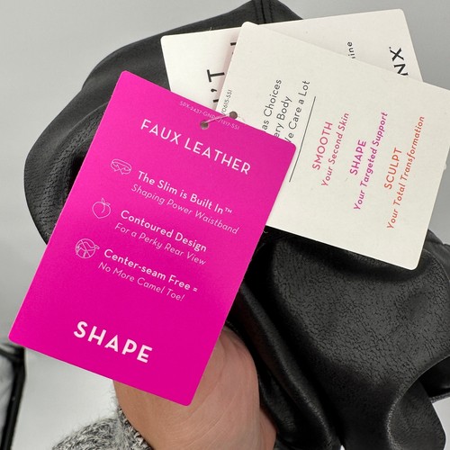 SPANX NWT Faux Leather Moto Leggings in Very Black // XS - Picture 14 of 14