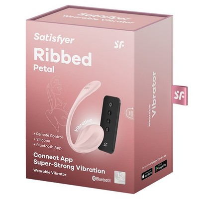 Satisfyer Ribbed Petal Connect App Vibrator   11 cm Wearable G-Spot Stimulator