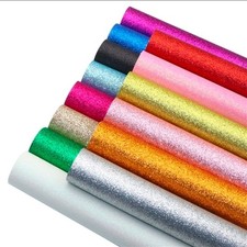 Fine glitter 14 piece set FAUX LEATHER SHEET 8 x 13" 1242117