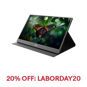 AOC 16T15 15.6" Viewable Portable Monitor 220 cd/m2 800:1 Built-in Speakers