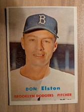 1957 Topps #376 Don Elston VG/EX Rookie Card - Free Shipping. rookie card picture