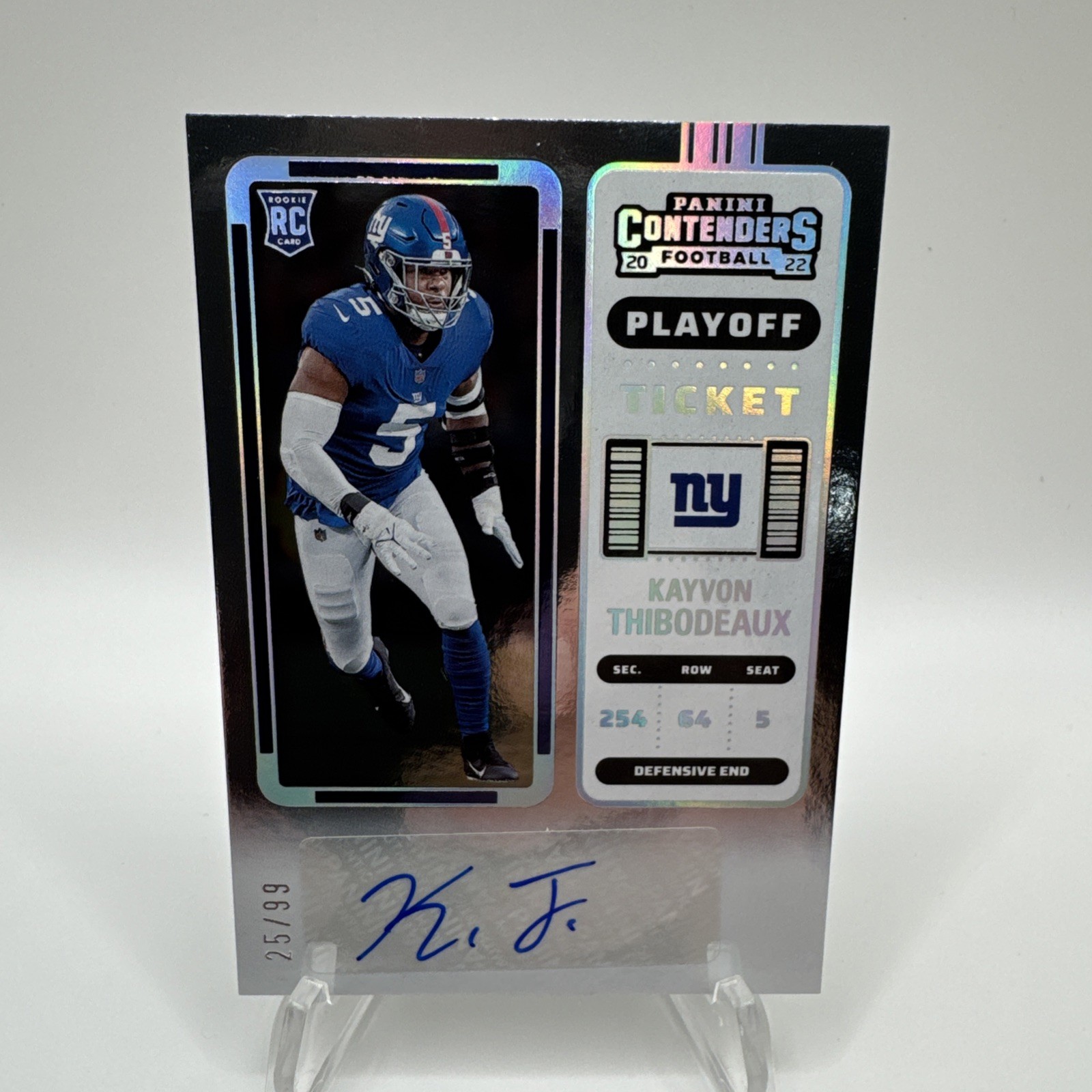 Kayvon Thibodeaux - Giants - 2022 Contenders Playoff Ticket RC AUTO 25/99! 🔥