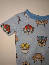 Paw Patrol 3 Piece Pajama Set Size 5T Light Blue Nickelodeon
