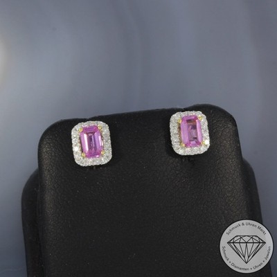 Wert 1390   Brillant Saphir Ohrstecker 900 Platin xxyy