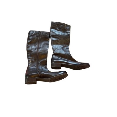 NEW Stuart Weitzman Dark Brown Leather Knee High Boots Women's Size 9.5 M
