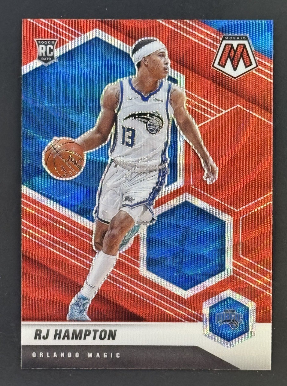 2020-21 Panini Mosaic - Rookie R.J. Hampton #233 Red Wave Mosaic Prizm (RC)