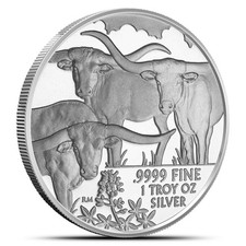 2014 1 oz Texas Mint Longhorn Silver Round (New) 87.44 per troy oz
