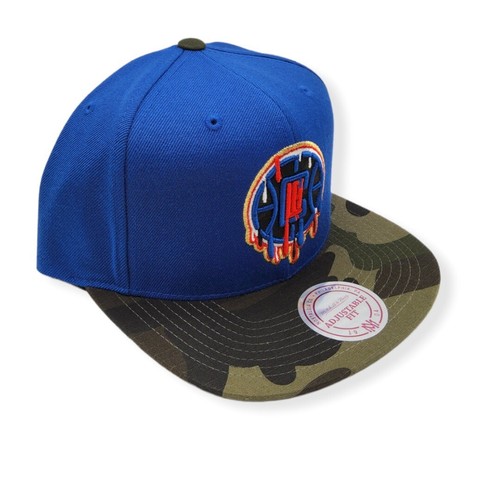 Mitchell & Ness Los Angeles Clippers Camo Dripz Adjustable Snapback Hat Cap - Picture 3 of 6