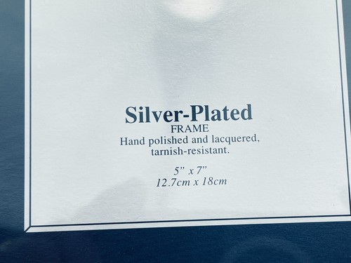 Philip Whitney Ltd Metal Silverplated Picture Photograph Frame 5" x 7" Lacquered - Picture 9 of 11