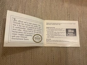 Super Mario Bros. / Duck Hunt (Nintendo NES) Booklet Instruction Manual Only!