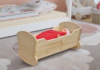 Puppenwiege, Puppenbett, Puppen Schaukelbett Fichte GeöLt Holzwiege Puppen