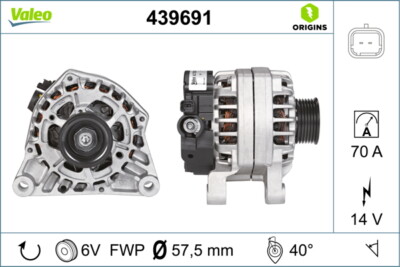 Valeo 439691 Alternator for Citroen, Fiat, Peugeot
