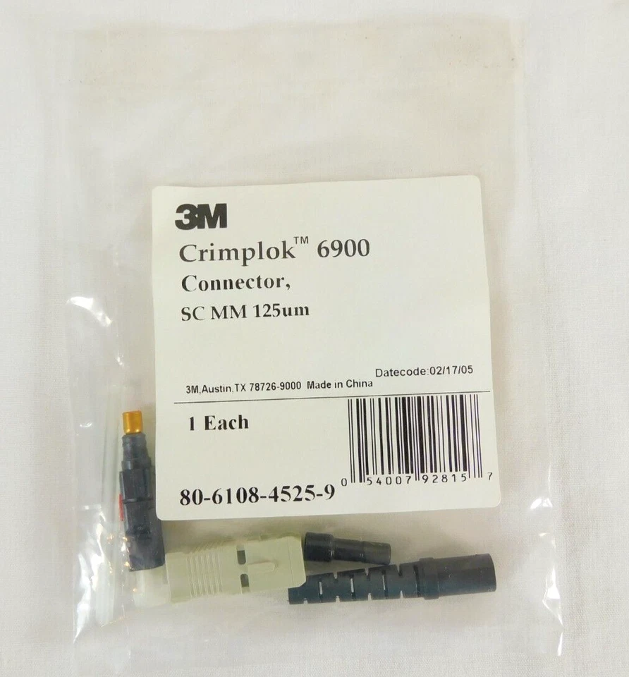 Conector SC Crimplock 6900 SC MM 125um 3M 80-6108-4525-9 - CANTIDADES DE 6 Foto 3 de 4