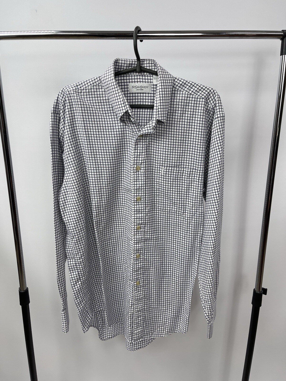 Camicia Yves Saint Laurent taglia 39 15 5 grigia