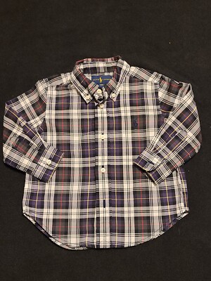 Ralph Lauren Infant Boys Long Sleeve Black Plaid Shirt-Sz 18m-Button Down Collar | eBay Ralph Lauren Infant Boys Long Sleeve Black Plaid Shirt-Sz 18m-Button Down Collar | eBay