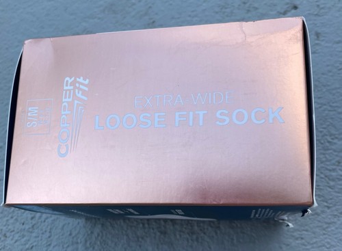 NIB 3 Pair Copper Fit Extra Wide White Loose Fit Socks S/M Mens 6-9 Womens 7-10 - Picture 4 of 6