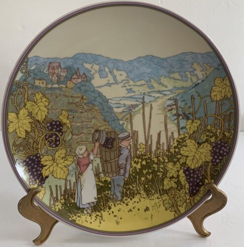 Villeroy & Boch Grape Harvest 9.75" Plate Country Cottage Vineyard Decor Germany