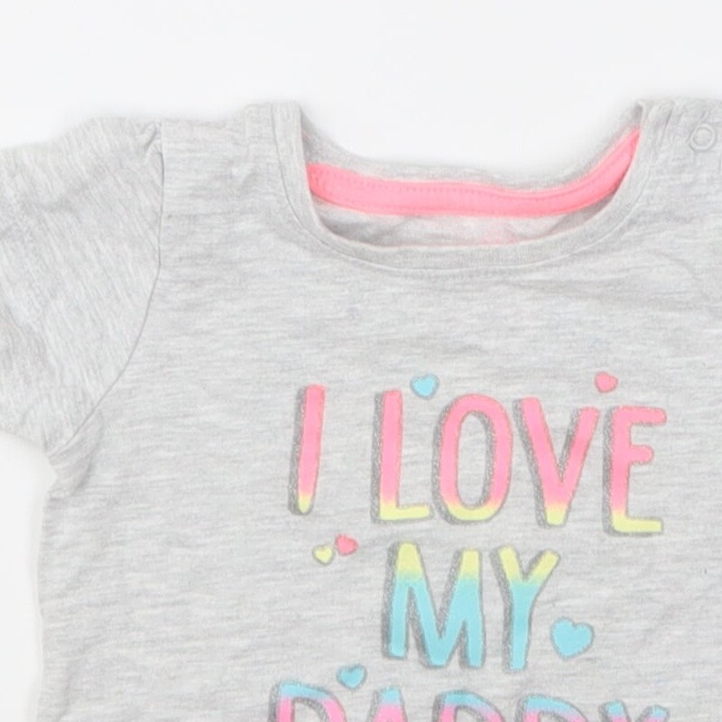 Primark Girls Grey Cotton Blend T-Shirt Size 3-6 Months Pullover - I image 8