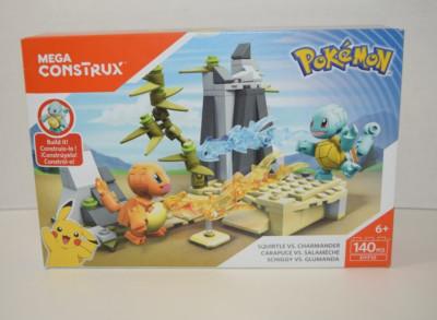 Mega Construx Pokemon Squirtle vs Charmander Building Set 140 Pieces - DYF10