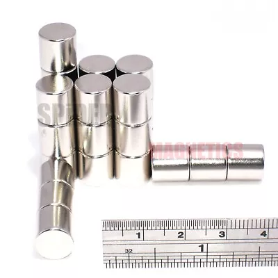 SPIDER MAGNETICS Very Strong Magnets 10x10 mm Neodymium Disc Rare Earth Magnet 10mm dia x 10mm