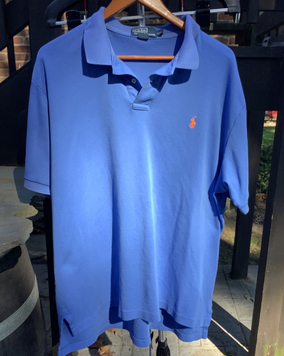 Vintage Polo By Ralph Lauren Blue Polo Shirt- Mens Size XXL Short