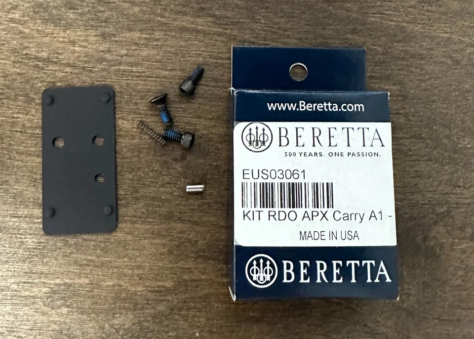 Beretta USA EUS03061 RDO Plate APX A1 Carry Black fits w/ Burris/Docter/Vortex