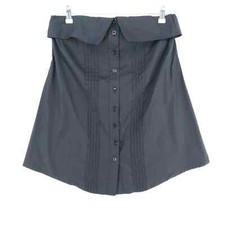 RRP &euro;180 PER CHI Black Sleeveless Flared Shirt Size IT 46