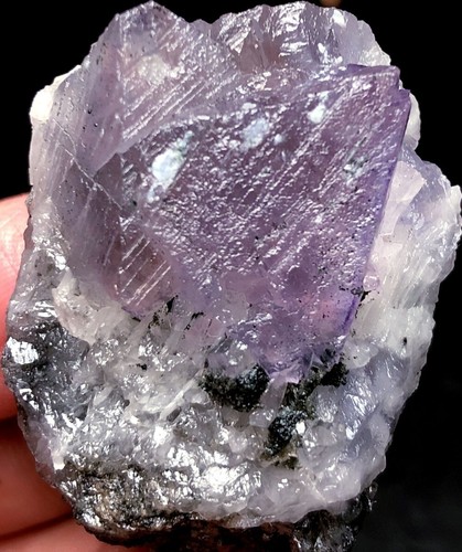 48g 1PC NATURAL Fantastic Cubic BLUE FLUORITE QUARTZ Crystal Specimen r651 - Picture 2 of 7